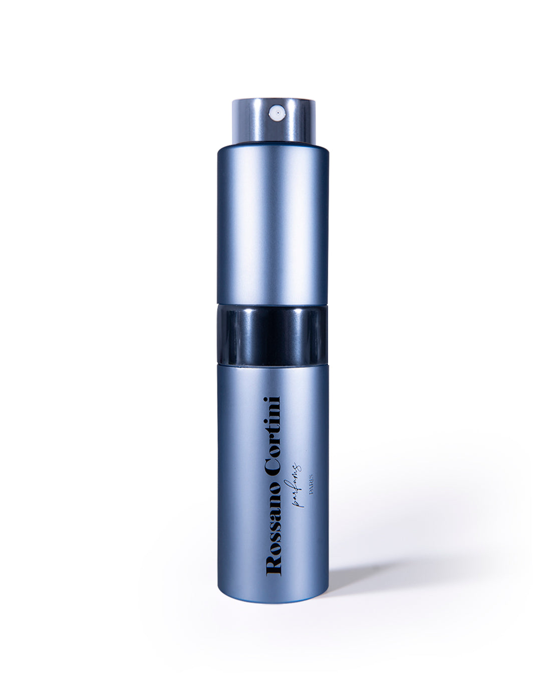 Metallic Silver Travel Atomizer by Rossano Cortini Rossano Cortini