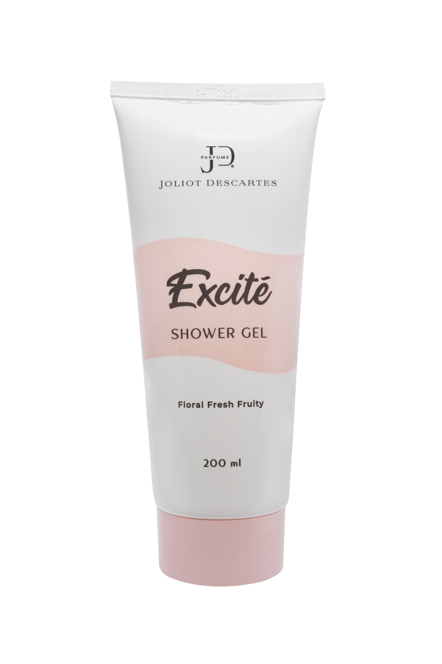 Excité Shower Gel bottle with vibrant floral and fruity design