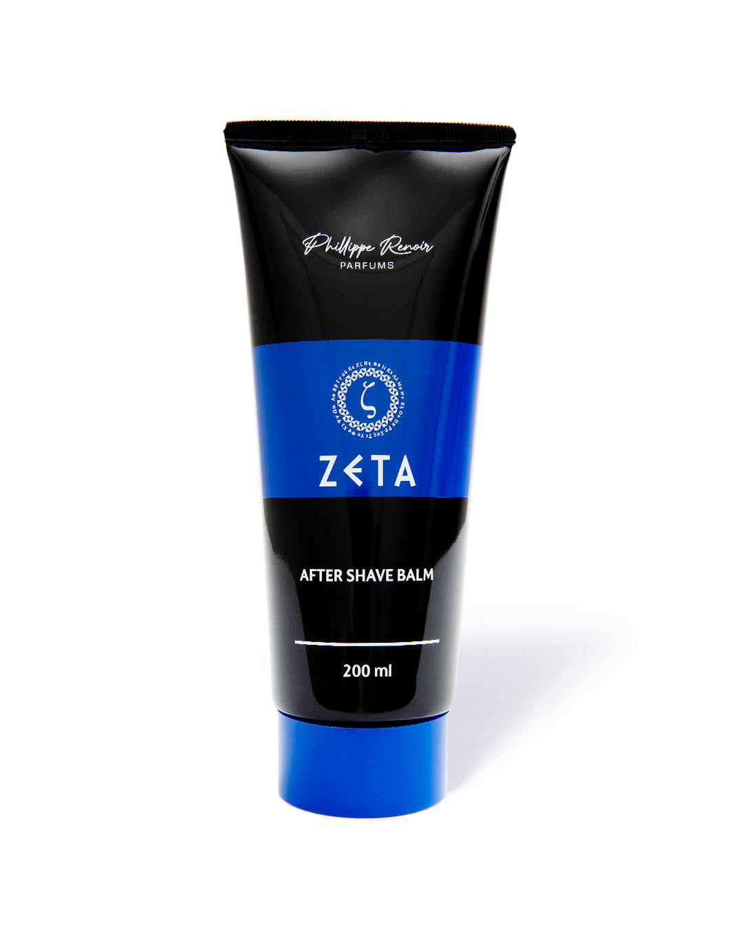 "Zeta After Shave Balm by Phillipe Renoir - Gel with Ambergris, Whiskey, Amber, Orange Blossom, Salt, and Laurels."
