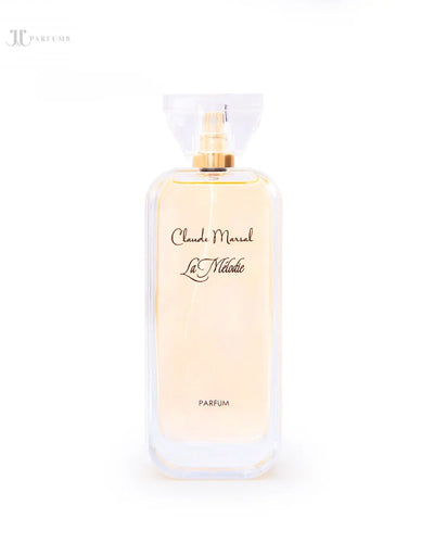 La Melodie Parfum Pour Femme by Claude Marsal, showcasing its sweet and floral notes with a rich gourmand base.

